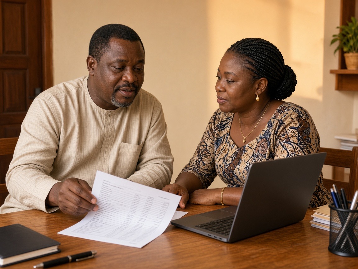 Church staff reviewing records and managing the church office